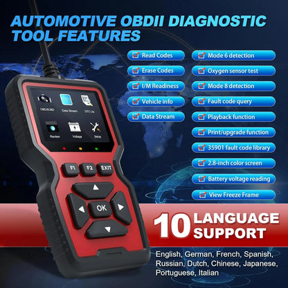 V519 Professional OBD2 Scanner – EML327 Car Diagnostic Tool & Code Reader for Troubleshooting