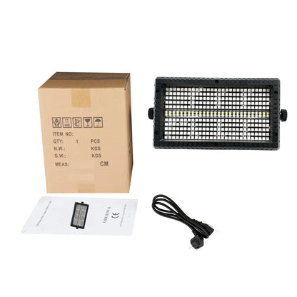 60W Mini LED RGB Strobe Light – 3-in-1 8-Partition + White 8000K DMX DJ Wash Bar for Stage Lighting Effects