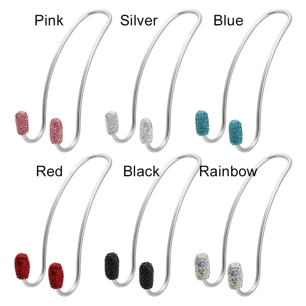 2 Pack Bling Diamond Universal Car Headrest Seat Back Organizers - Strong, Durable Auto Backseat Storage Hooks
