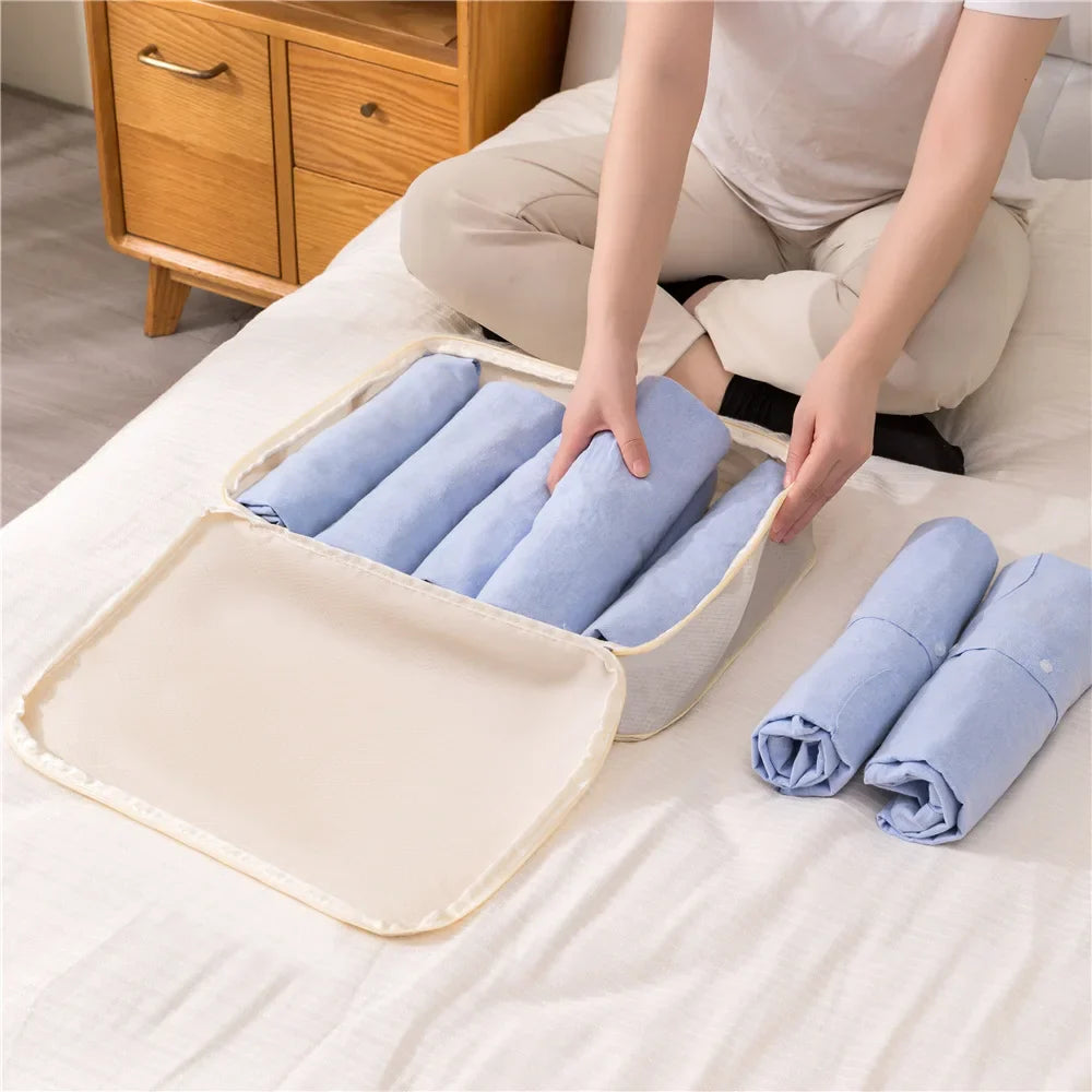 3pcs Travel Packing Bag Set | Compressible Waterproof Nylon Organizer for Suitcase, Luggage, Portable
