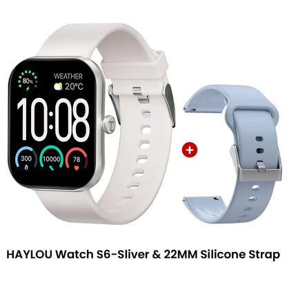HAYLOU Watch S6 Smartwatch — 2.01" HD Display, Bluetooth Voice Calls, IP68 Waterproof Fitness Tracker