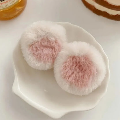 New Cartoon Animal Hair Clip – Cat Ear Plush Hair Claw for Women & Girls Winter Hair Accessory