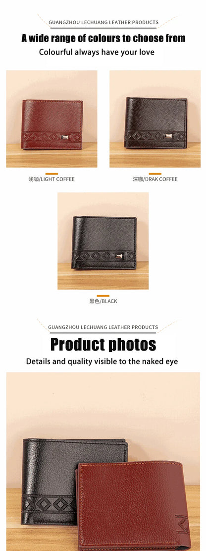 Mini Slim Zipper Card Wallet for Men — Portable Ultra-Thin Black Purse for ID, Bank & Credit Cards