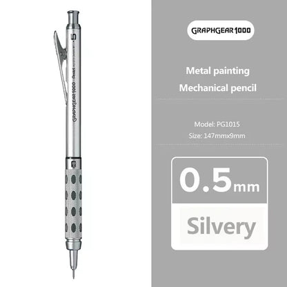 Pentel Graphgear 1000 Mechanical Pencil PG1000 – Low Center of Gravity Precision Drafting Pencil 0.3/0.5/0.7/0.9mm Art & Drawing Tool