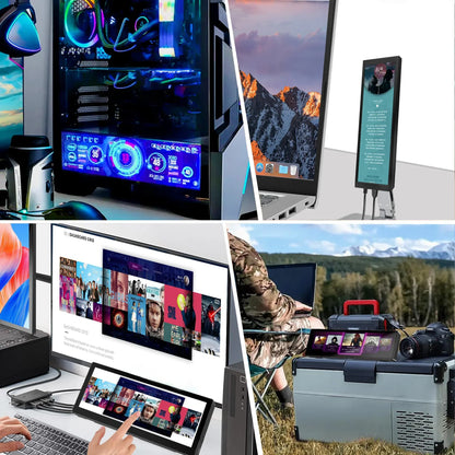 Portable Stretched Monitor - 1920x440 IPS LCD Display for Raspberry Pi, AIDA64 PC & Laptop Setup