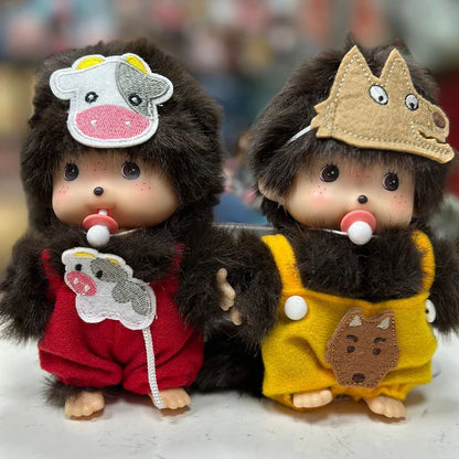 15cm DIY Monkey Plush Doll – Kawaii Dress-Up Pendant for Schoolbag, Cute Christmas & Children’s Gift