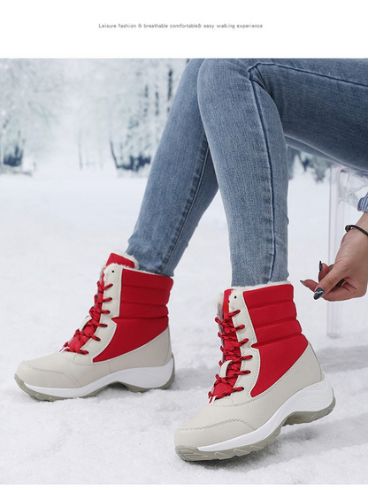 Women’s Snow Boots — Non-Slip Waterproof Fur-Lined Platform Ankle & Thigh-High Winter Boots with Wedges