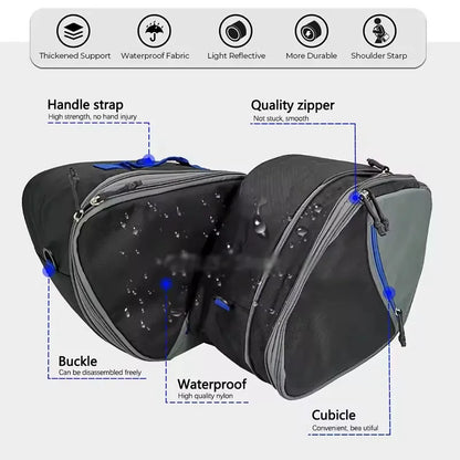 2022-2024 Yamaha Tracer 9 GT Motorcycle Luggage Bags – Black Expandable Inner Bags for Tracer9 GT/Tracer900