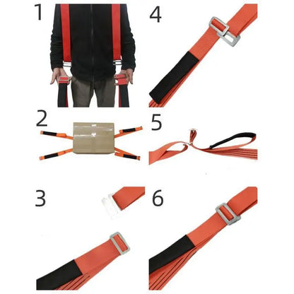 Moving Straps 2-Pack Adjustable Lifting Harness Set – Portable Heavy Duty Moving Ropes 880 lbs for Kayak, Trailer, Camping & Appliances