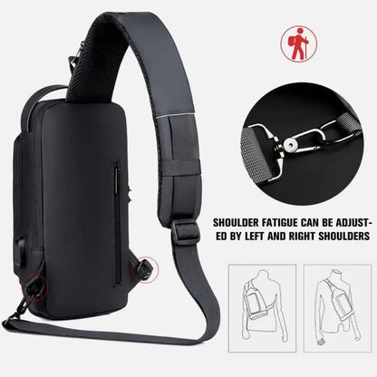 Newest Men's Anti-Theft Chest Bag - Shoulder Crossbody with USB Charging, School, Short Trip, Messenger, and Gym Sports Pack