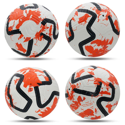 Standard Size 5 Soccer Ball - Machine-Stitched PU Material for Sports League, Outdoor Match & Football Training