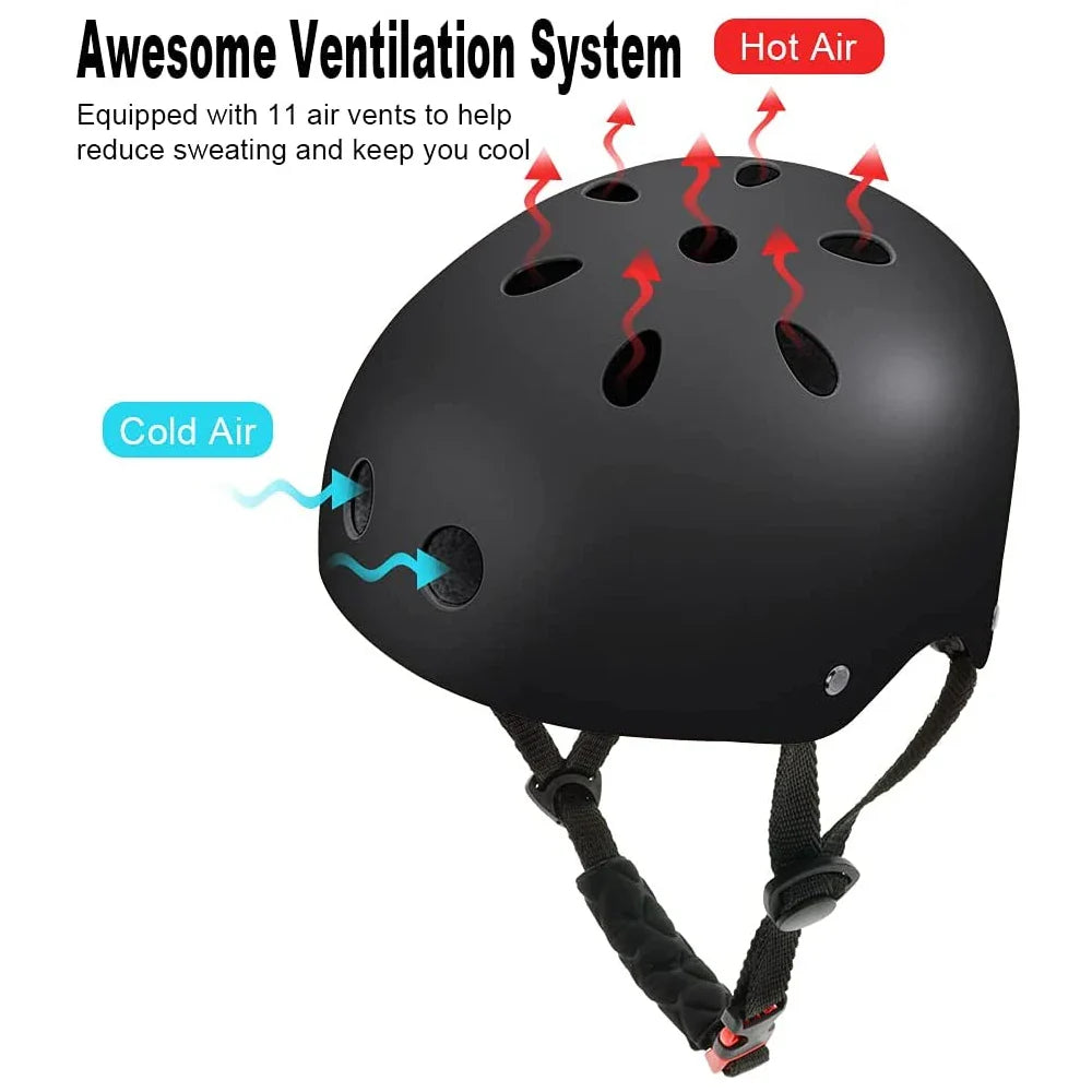 Skateboard Helmet for Adults & Kids – Skate Helmet for Youth, Adult Skateboarding & Scooter Safety Helmet for Skating