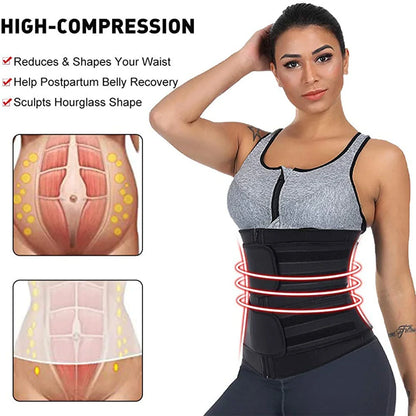 Neoprene Waist Trainer: Workout Trimmer Belt for Sauna Sweat - Get Fit Fast!