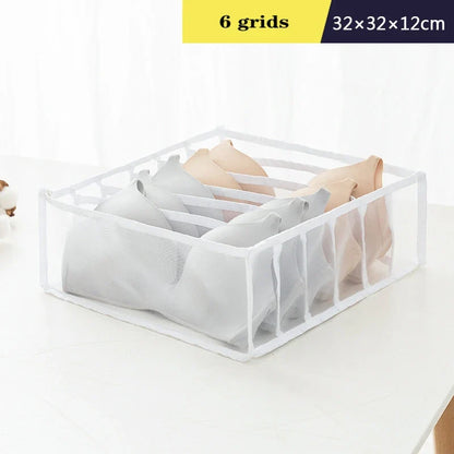 Organizer Storage Boxes for Panties & Socks – Wardrobe Divider for Pants, Underwear, Bras, Jeans & Clothes