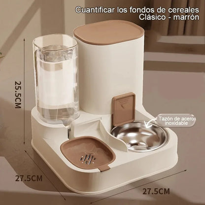 Automatic Cat Feeder & Water Dispenser – Large Capacity Dry & Wet Food Container