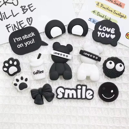 19PCS Little Bear PVC Shoe Charms – Animal Decorations for Clogs & Sandals, Party & Christmas Gifts