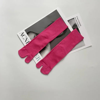 Unisex Combed Cotton Split Toe Tabi Socks – Comfortable Two-Toe Harajuku Style Socks for Men & Women High Quality Cotton