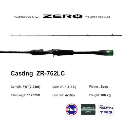PURELURE ZERO UL Fishing Rod - Lightweight Carbon Spinning & BFS Rod for Trout and Bass