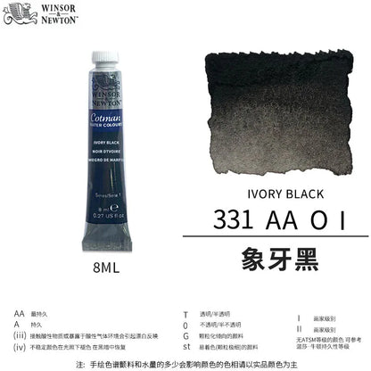 Winsor & Newton Cotman Watercolor Paint Tube 8ml – High Transparency Aquarelle with Excellent Tinting Strength