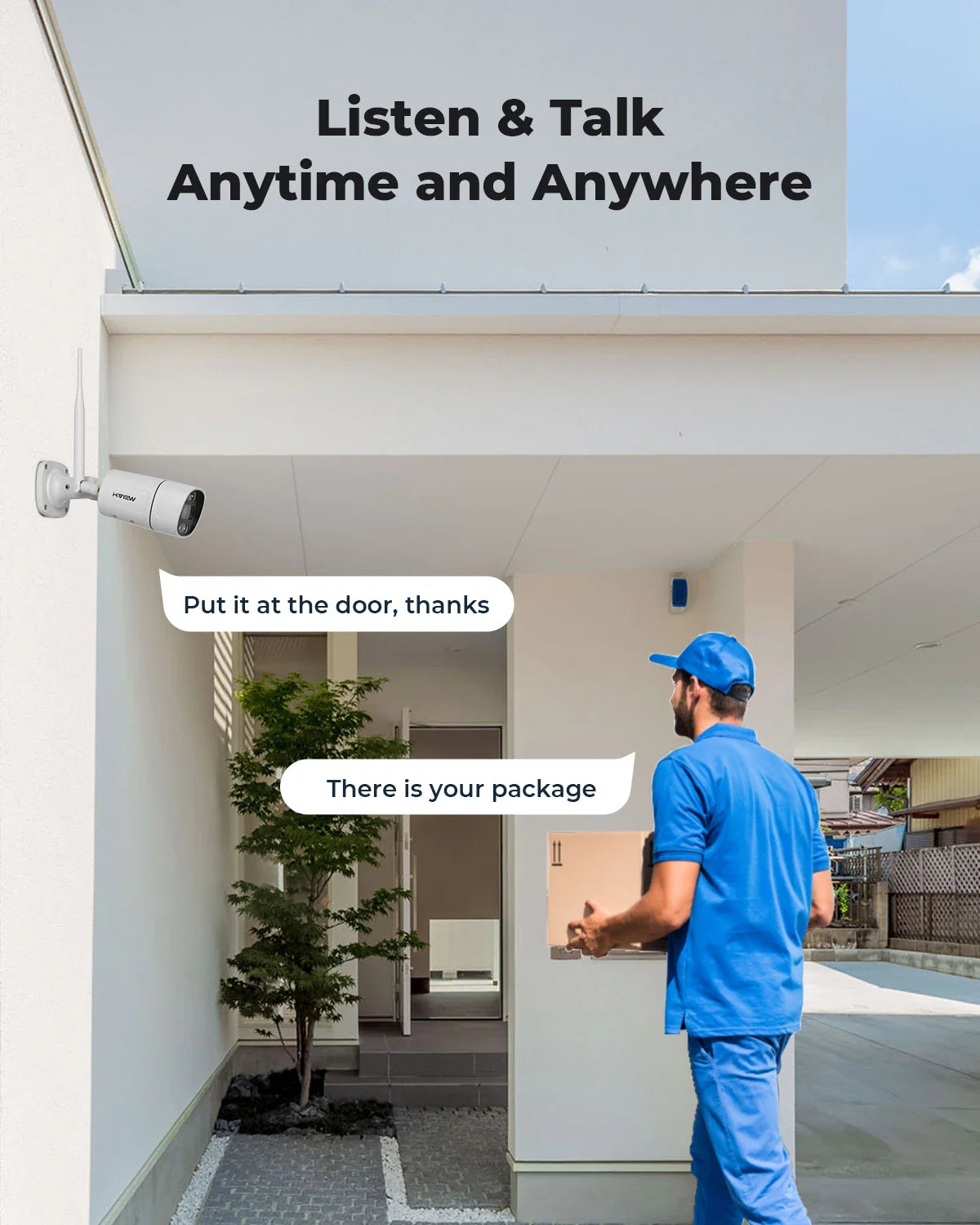 H.View 8CH 5MP Wireless WiFi Security Camera System — CCTV NVR Kit with Indoor/Outdoor Cameras & Two-Way Audio XMEye