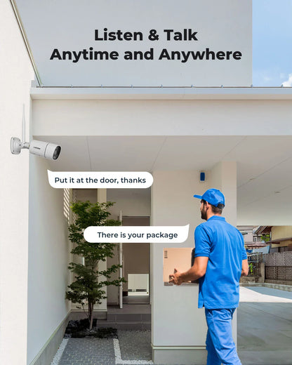 H.View 8CH 5MP Wireless WiFi Security Camera System — CCTV NVR Kit with Indoor/Outdoor Cameras & Two-Way Audio XMEye