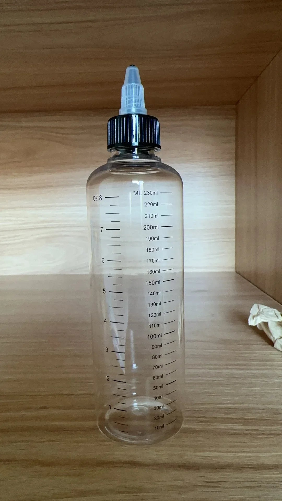 5PCS Graduated Plastic Squeeze Bottles – 30/50/100/250ML Dispensing Bottles with Twist Cap for Tattoo Pigment & Ink