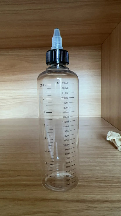 5PCS Graduated Plastic Squeeze Bottles – 30/50/100/250ML Dispensing Bottles with Twist Cap for Tattoo Pigment & Ink