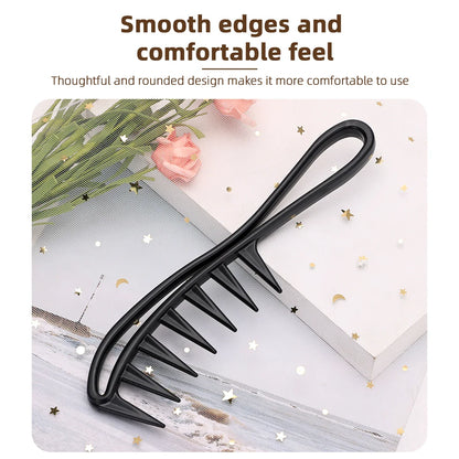 Wide Tooth Shark Plastic Comb for Men - Barber Styling & Hairdressing Tool, Ideal for Clipping, Curling, and Scalp Massage