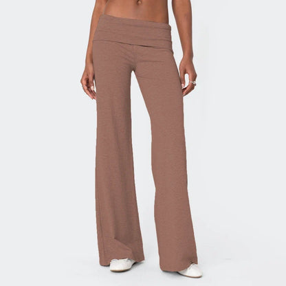 Women’s Casual Wide Leg Sweatpants – Low Rise Flared Yoga Lounge Pants for Teen Girls Back-to-School Outfit