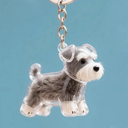 Cute Dog Hair Storage Pendant Keychain – Couple Bag Charm, Car Keychain Jewelry, Souvenir Gift & Decoration Accessory