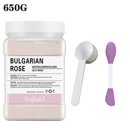 650g/200g Soft Hydro Jelly Mask Powder – DIY Hydrojelly Peel Off Masks with Hyaluronic Acid & Rose for Facial Skin Care
