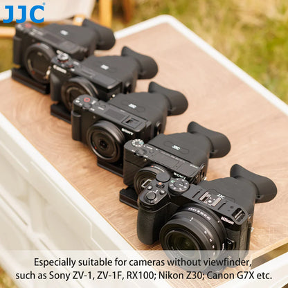 JJC 3X LCD Viewfinder Extender – Collapsible Eyecup for 3.0" Screen, Compatible with Nikon Z30, Sony ZV-1, RX100 & Canon G7X