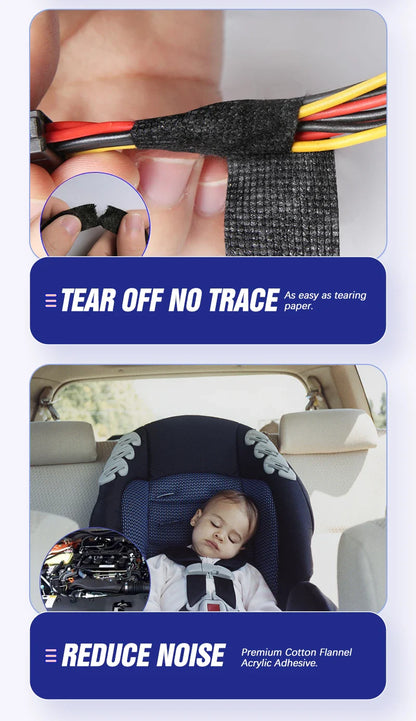15M Heat-Resistant Fabric Tape – 9/15/19/25/32MM Adhesive Cloth for Automotive Cable, Wiring Harness & Electrical Loom