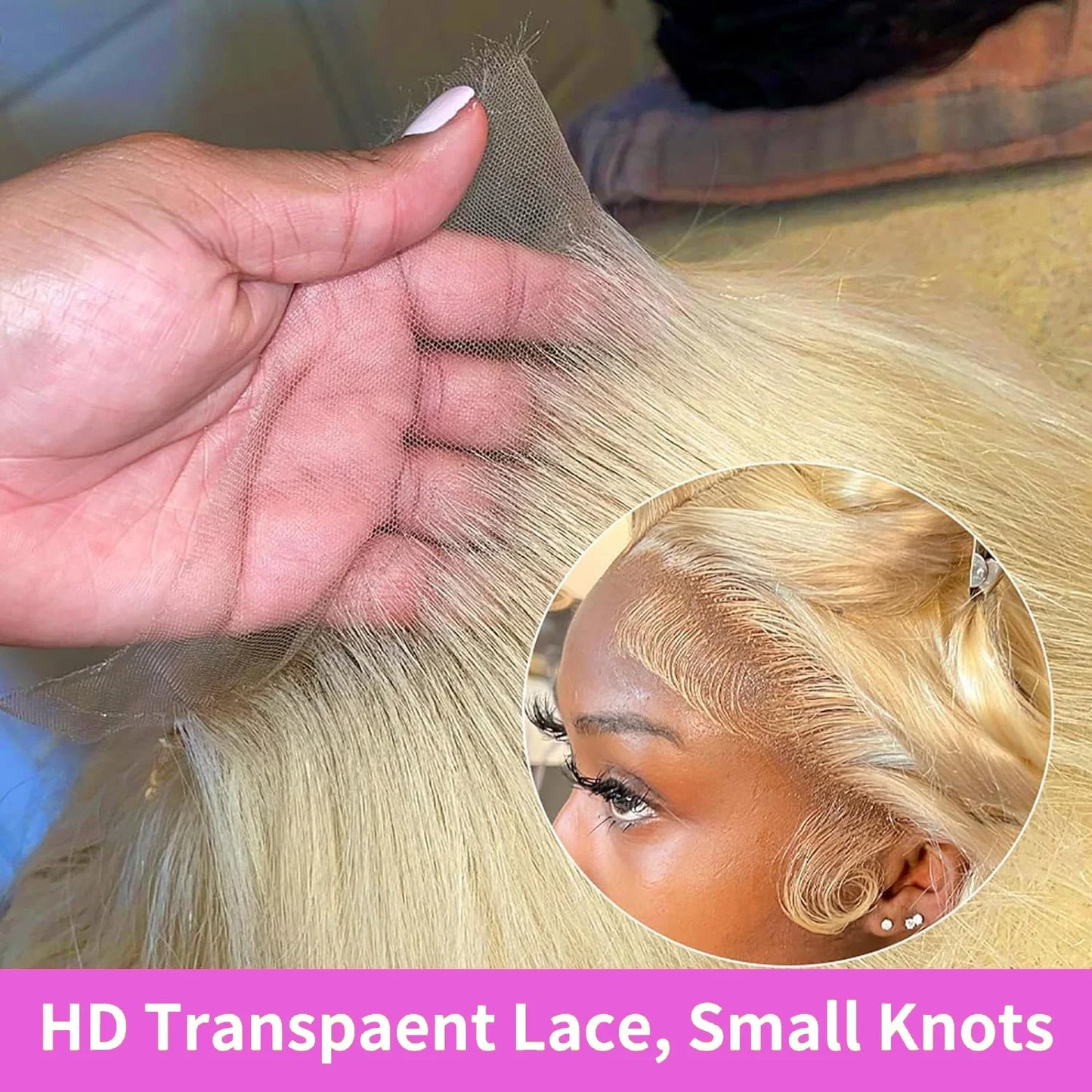 613 Blonde Lace Front Wig – 13x6 HD Transparent Lace Human Hair, Pre-Plucked with Baby Hair for Black Women