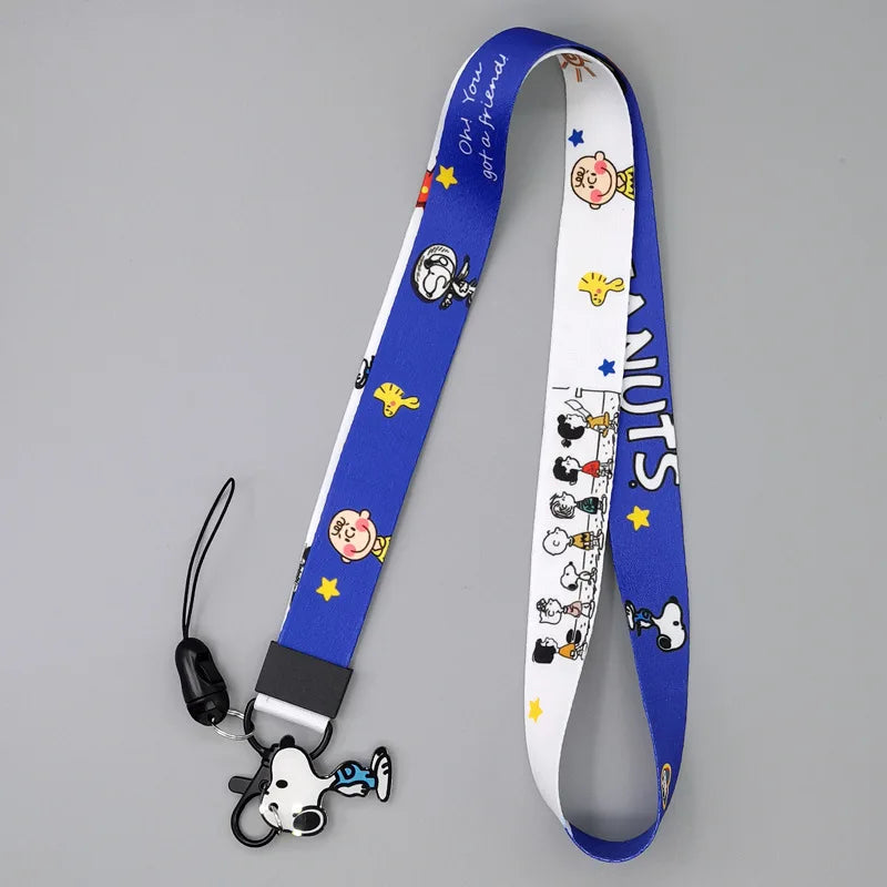 Snoopy Lanyard – Cute Cartoon Keychain & Phone Strap, ID & Credit Card Badge Holder, Pass Hang Rope Gift