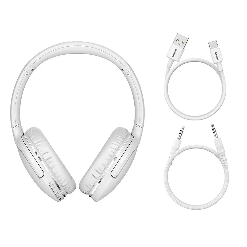 Baseus D02 Pro Wireless Headphones - Bluetooth 5.3, Foldable Sport Headset, Over-Ear Gaming Bluetooth Earbuds