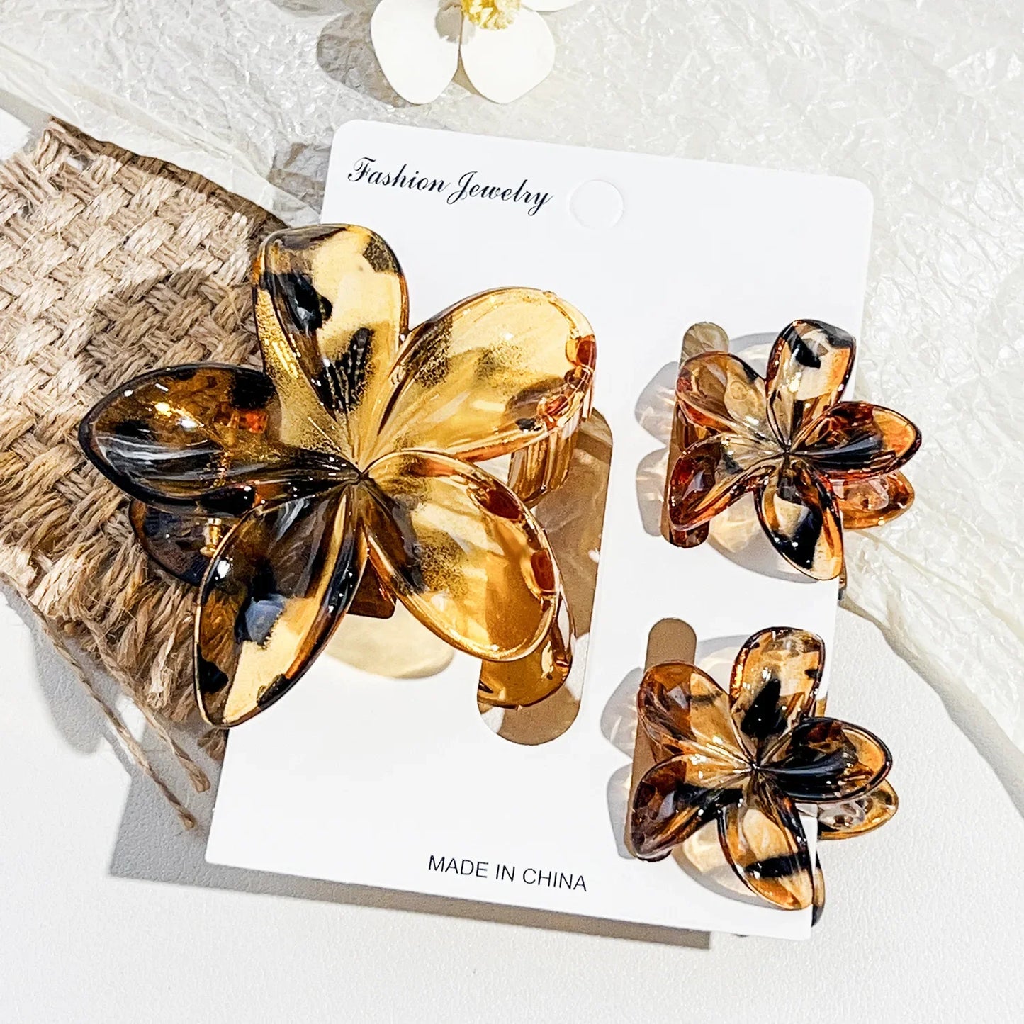 18Pcs Egg Flower Hair Clips | Gradient Candy Color Flowers, Shark Clips for Daily Ponytail Styling