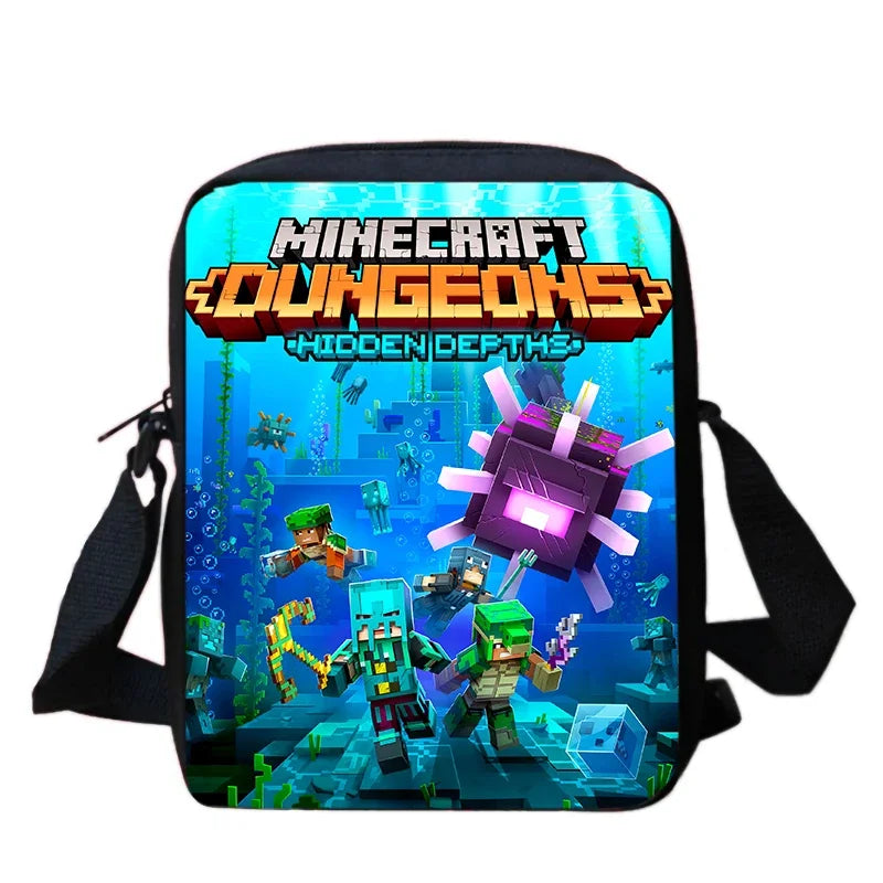 Mini-Craft Kids School Backpack Set — Front Pocket Backpack, Shoulder Bag & Pencil Case for Boys & Girls Ages 5-10