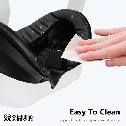 PU Leather Eye Mask Cover for PICO 4/4 Pro/Ultra – AMVR VR Headset Face Cushion Protector   1/2