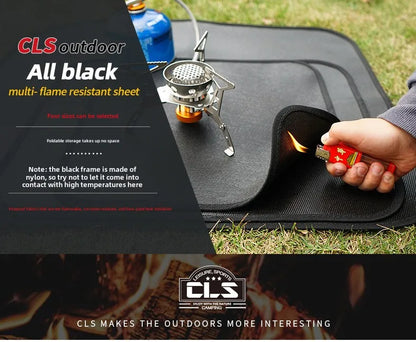 Outdoor Camping Fireproof Mat – Flame Retardant Picnic, Barbecue & Insulation Blanket, High-Temperature Fiberglass Mat