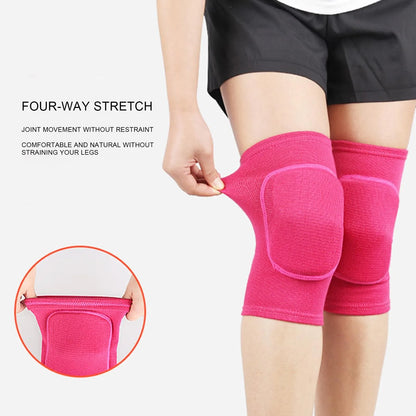 2PCS Sports Compression Knee Pads – Elastic Thickened Sponge Knee Brace for Workout & Dance