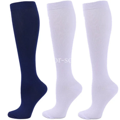 3 Pairs Knee High Compression Socks – Anti-Fatigue Support Stockings for Varicose Veins, Pain Relief & Sports Recovery (Men & Women)