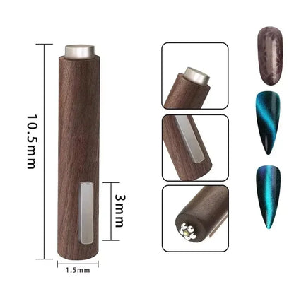 Strong 3-in-1 Magnetic Stick for Cat Eye Gel Polish – Nail Magnet Pen for Glitter Effect Manicure Design