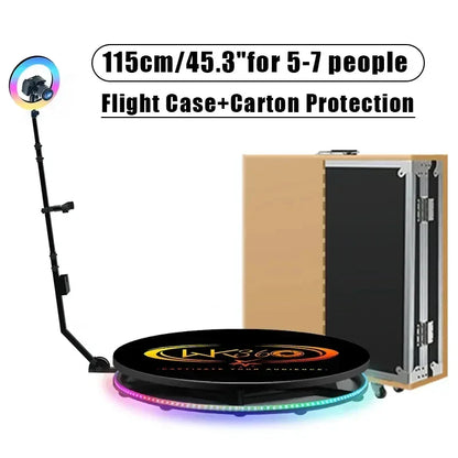 CHACKTOK 360° Spin Photo Booth Machine – Automatic Party Camera Booth with App Control & Custom Logo Software