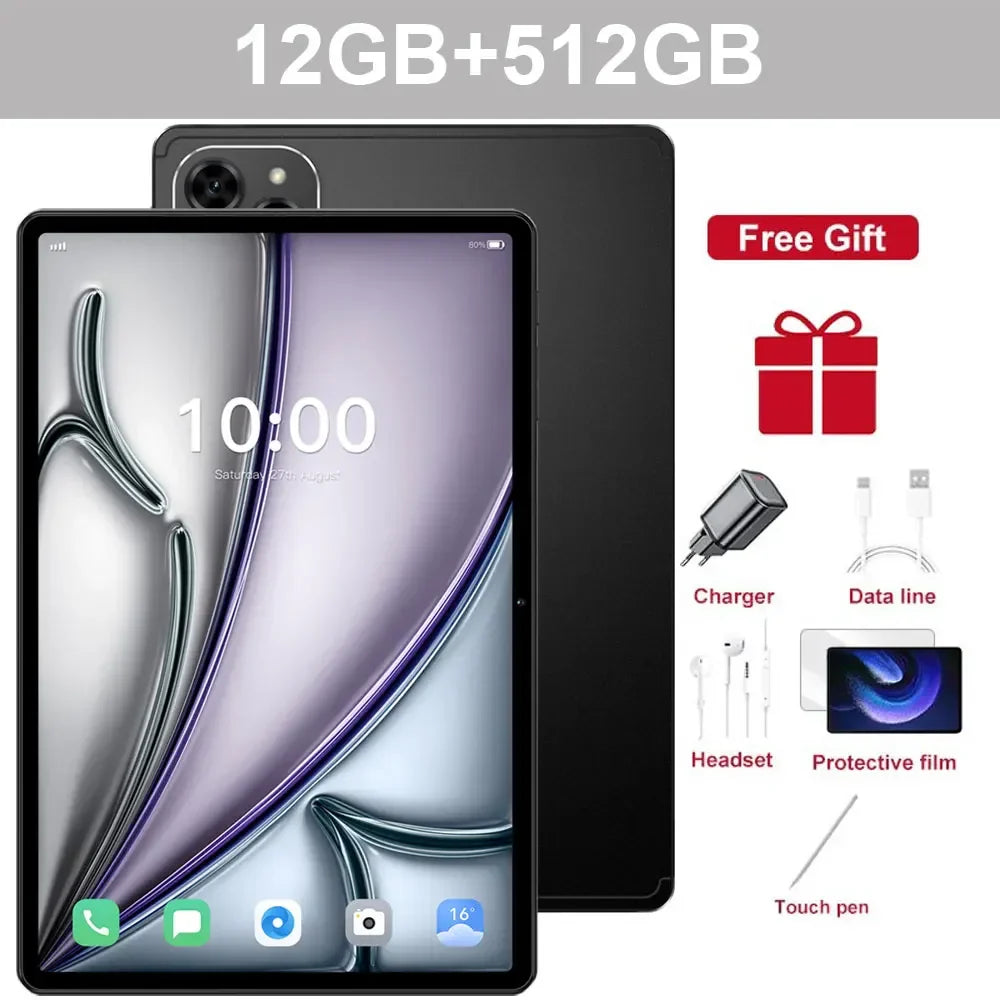 2025 Original Pad 16 Pro 10.1" Android Kids Tablet – 22GB+2TB, 5G Dual SIM, Gaming Tablet with 10000mAh Battery