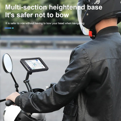 Waterproof Motorcycle Bike Mobile Phone Holder – Universal Bicycle GPS Support – 360° Swivel Adjustable Cellphone Holder