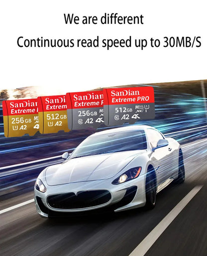 SanDian High-Speed SD & Micro SD Card – 256GB, 512GB, 1TB, 2TB Memory for Phone, Drone & Devices