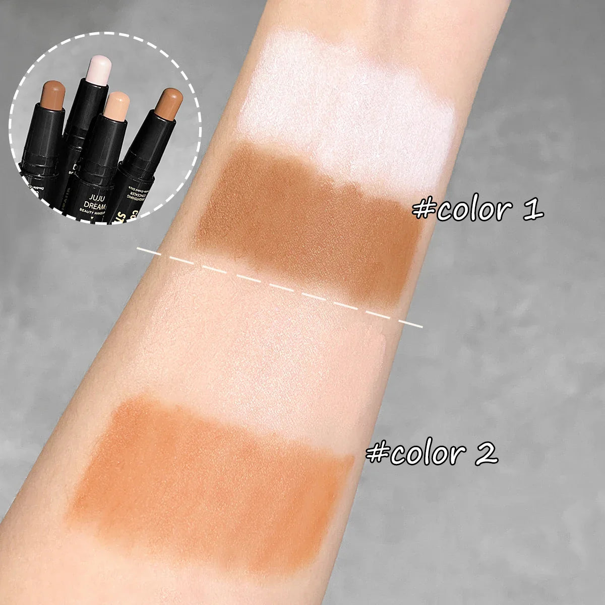 Double-Ended Dual-Purpose High-Light Trimming Stick – 3D Contour, Nose Shadow, Facial Shaping, Brightening & Trimming