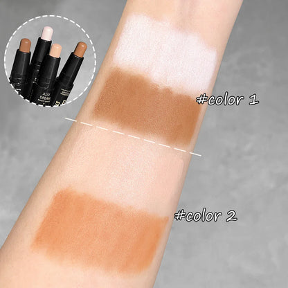 Dual-Ended Contour & Concealer Stick – Long-Lasting Foundation for Dark Circles & Facial Contouring