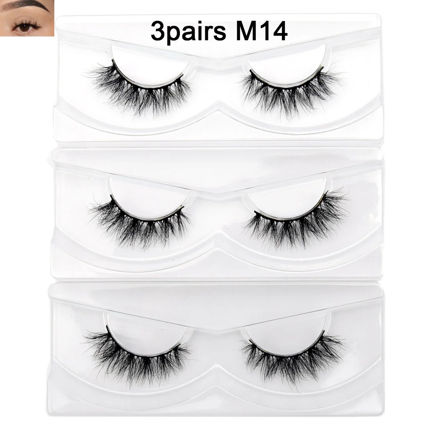 Visofree 13mm 3D Mink Eyelashes – Natural Long Handmade Cruelty-Free False Lashes for Makeup G04